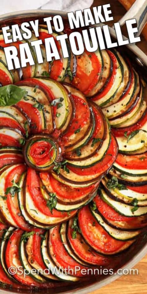 Ratatouille Sauce Recipe, Grilled Ratatouille Recipe, Stove Top Ratatouille Recipe, Easy Rattatouie, Rattitoue Recipe, Ratouille Recipe, Rattatouie Recipe, Baked Ratatouille Recipe, Ratatouille Recept