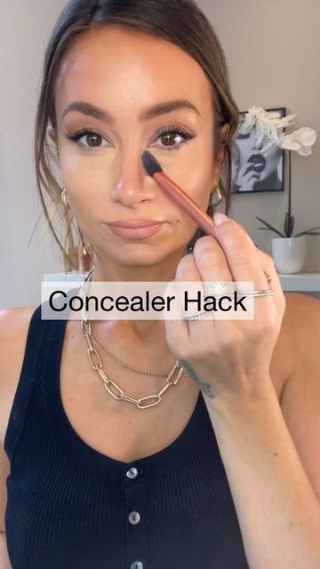 We’re To Put Concealer, Beginner Concealer, Where Does Concealer Go On Your Face, How To Apply Concealer With A Brush, Concealer Brush How To Use A, Light Concealer Makeup, Concealer Colors How To Choose, Best Way To Apply Concealer, Tarte Concealer Shades