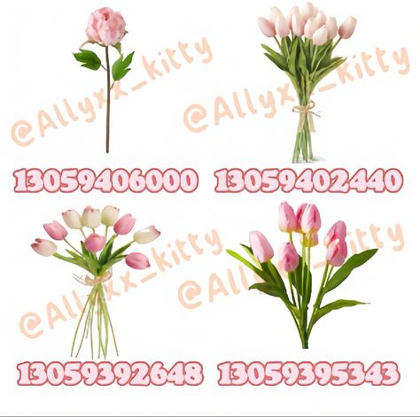 Bloxburg decal codes Flower Shop Decal Codes Bloxburg, Realistic Flower Decals Bloxburg, Bloxburg Flower Vase Decal, Bloxburg Flower Picture Codes, Bloxburg Floral House, Bloxburg Bushes Decals Codes, Flower Shop Bloxburg Decals, Pink Flower Decals Bloxburg, French Roses Bloxburg