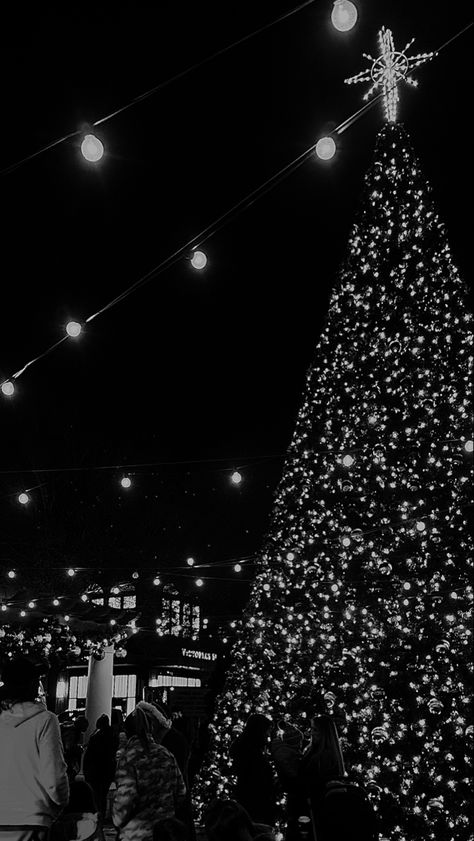 Black Christmas Iphone Wallpaper, Black And White Christmas Aesthetic Wallpaper, Black And White Christmas Background, Christmas Aesthetic Black And White, Christmas Wallpaper Black And White, Black And White Christmas Pictures, Black And White Christmas Wallpaper, Christmas Dark Aesthetic, Black And White Christmas Aesthetic