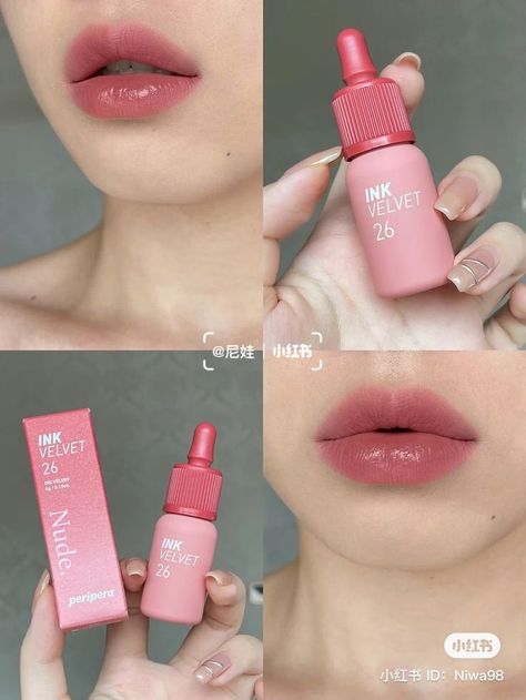 Peripera Ink Velvet, Korean Makeup Brands, Lip Tints, Ethereal Makeup, Lip Swatches, Fancy Makeup, Makeup Swatches, No Eyeliner Makeup, Makeup Items