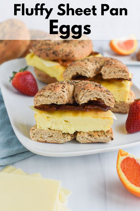 Easy Breakfast Sandwiches, Sheet Pan Eggs, Easy Breakfast Sandwich, Egg Sandwich Breakfast, Breakfast Quiche Recipes, Biscuit Sandwich, Freezer Breakfast, Breakfast Sandwiches, Low Fodmap Recipes