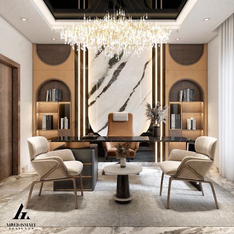 𝐋𝐔𝐗𝐔𝐑𝐘 𝐎𝐅𝐅𝐈𝐂𝐄 𝐃𝐄𝐒𝐈𝐆𝐍 on Behance Office Interior Design Luxury, Ceo Office Design, Modern Office Design Inspiration, Luxury Office Interior, Office Cabin Design, Design Interior Modern, Office Design Inspiration, Office Table Design, Office Interior Design Modern