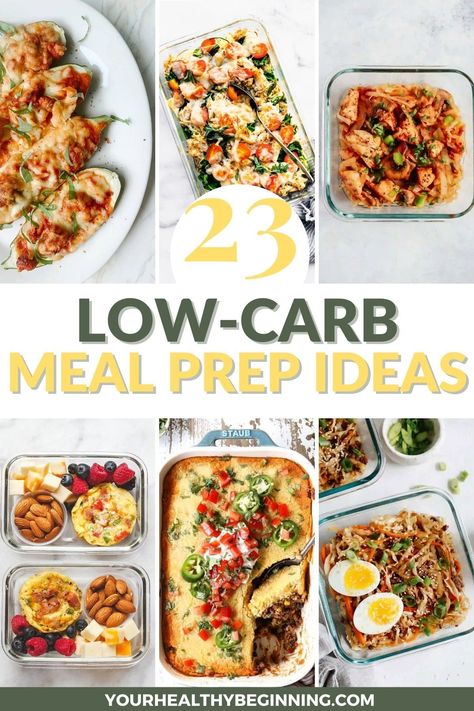 Love meal prepping, but would prefer more low carb options in your meal plan? Today, we're talking about 23 keto-friendly meal prep recipes you can add to your weekly meal planning! These recipes are all low-carb and are delicious healthy options to help you lose weight or maintain your current keto lifestyle! In addition, all recipes have less than 15g of net carbs, with most being under 10g! Head over to Your Healthy Beginning to read the full post! 60 Carb Meal Plan, Low Carb Diet Plan 21 Days Meal Ideas, R3 Meal Plan, Low Carb Weekly Meal Plan, Low Carb Meal Prep For The Week, Keto Dinner Meal Prep, Low Carb Lunch Meal Prep, Low Carb Meal Prep Ideas, Low Carb Freezer Meals