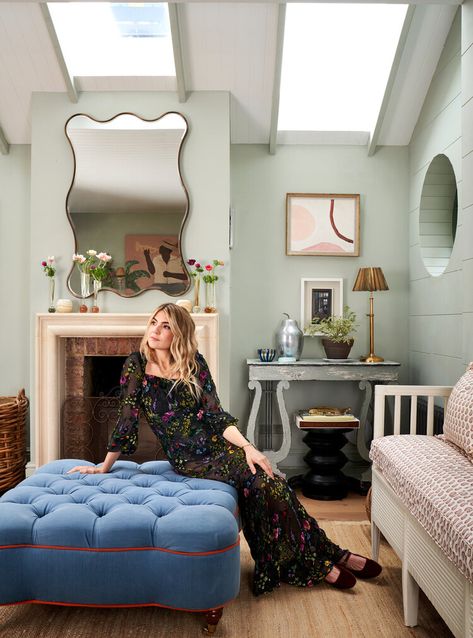 Life in colour: inside the bright and beautiful home of Matilda Goad Matilda Goad Living Room, Matilda Goad Home, What Is A Conservatory, Calm Living Room, Matilda Goad, Wood Cabin, Fluid Shapes, Kitchen Banquette, Victorian Townhouse