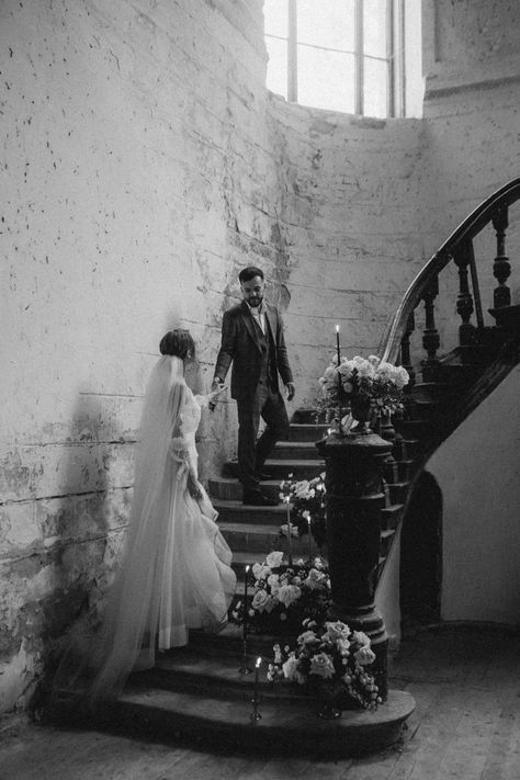 Formal Poses, Wedding Stairs, Dubrovnik Wedding, Wedding Staircase, Emotional Wedding Photography, Raw Emotion, Vintage Wedding Photography, Wedding Portrait Poses, Wedding Couple Photos