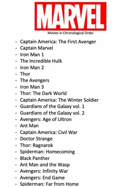 Marvel Movies In Chronological Order, Marvel Movie Timeline, Avengers Movies In Order, Marvel Movies List, All Marvel Movies, Marvel Movies In Order, Universe Movie, Film Netflix, Movie To Watch List