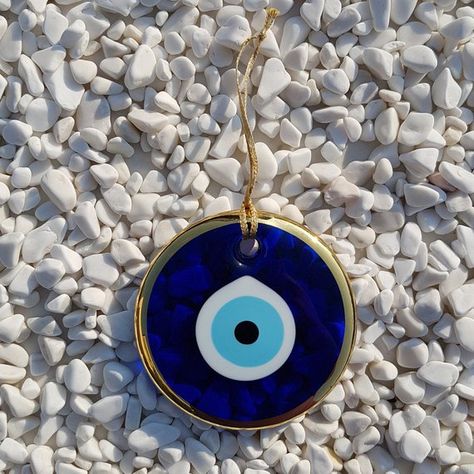 Golden Evil Eye, 11 cm, Wall Hanging, Nazar Boncuk, Turkish Evil Eye, Greek Evil Eye #GreekEye #EvilEyeOrnament #NazarBoncuk #TurkishEye #EvilEyeHanging #nazar #EvilEye #EvilEyeHomeDecor #EvilEyeWallArt #WallHanging Turkish Eye, Eye Decor, Greek Evil Eye, Eyes Wallpaper, Nostalgic Gifts, Turkish Evil Eye, Evil Eye Protection, Protection Amulet, Wood Wall Hanging