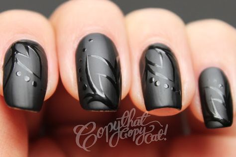 Gothic Nail Art, Matte Black Nails, Nails Stiletto, Gothic Nails, White Nail Art, Black Nail Designs, Best Nail Art Designs, Super Nails, White Nail