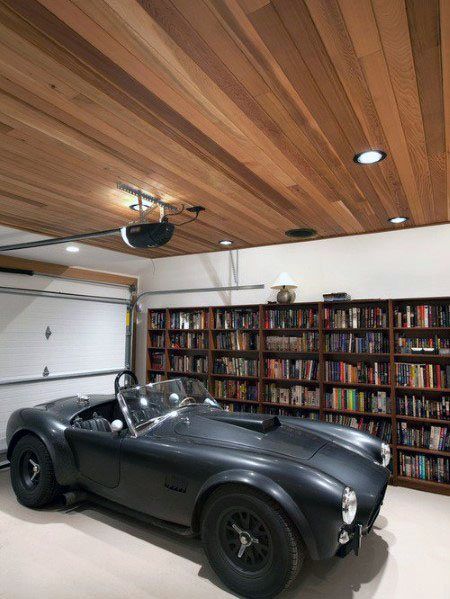 Wood Plank Boards Garage Ceiling Ideas Casa Garage, Organization Garage, Garage Ceiling, Auto Garage, Garage Renovation, Storage Garage, Casa Loft, Small Garage, Garage Remodel