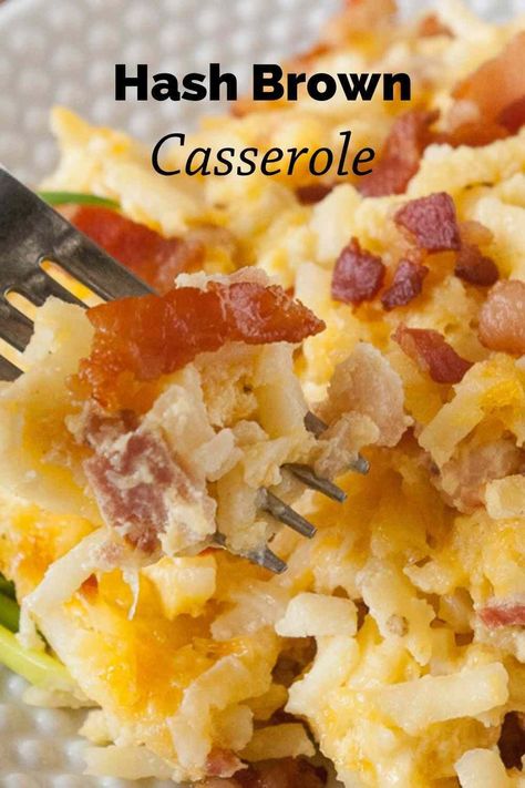 Hash Brown Chicken Casserole, Sausage Hash Brown Casserole, Cheesy Hashbrown Casserole, Bacon Casserole, Breakfast Casserole Bacon, Sausage Hash, Cheesy Hashbrowns, Breakfast Hashbrowns, Hashbrown Breakfast Casserole