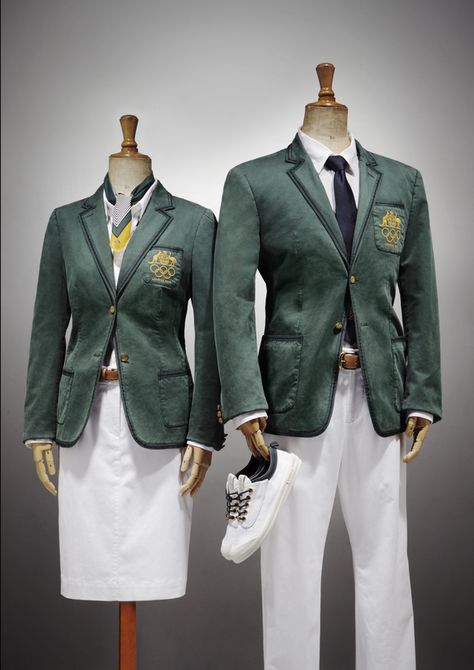 Australia Olympic 2012 uniform Uniform Design Ideas, Olympic Uniform, University Uniform, Pe Uniform, Sport Uniform, Sports Uniform, School Uniform Outfits, Campus Style, Sydney City