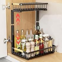 Bathroom Under Sink Organization, Bathroom Under Sink, Organiser Cucina, Kitchen Organizer Rack, Under Sink Organizer, Pull Out Cabinet, Under Kitchen Sink, Under Kitchen Sink Organization, Under Sink Cabinet