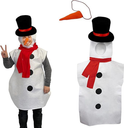 SNOWMAN COSTUME - A fun Winter Frosty Costumes for the holiday season, great for photo shoots outfits, xmas pretend play, a unique Christmas costume for adults instead of the typical Santa Claus/elf costume Frosty Costume, Winter Halloween Costumes, Christmas Costumes For Adults, Adult Onesie Costume, Winder Wonderland, Funny Christmas Costumes, Cool Onesies, Christmas Plays, Womens Onesie