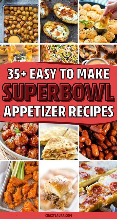 Need a few quick and easy SUPER BOWL recipe ideas to make for the big game day? These appetizer and small bite recipes will help you get started! Easy Super Bowl Appetizers, Supper Bowl, Super Bowl Appetizers, Best Superbowl Food, Easy Super Bowl, Football Appetizers, Game Day Party, Bowl Party Food, Superbowl Appetizers