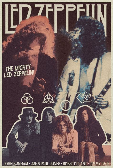 Led Zeppelin Poster Art, Old Rock Posters, 70s Band Posters, Led Zeppelin Poster Vintage, 1970s Posters, Rockstar Poster, Led Zeppelin Wallpaper, 70s Posters, Zeppelin Poster