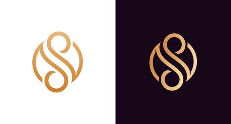 Ss Logo Design Style, Ss Monogram Logo, Circular Logo Design, Ss Monogram, Logo Circular, Logo Monogramme, S Logo Design, Wedding Logo Design, Circular Logo