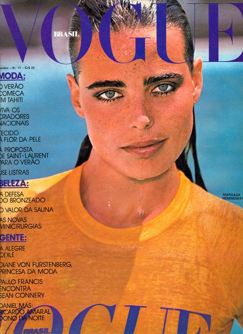 Margaux Hemingway Vogue Brasil October Kelly Emberg, Margaux Hemingway, Mariel Hemingway, Catherine Mcneil, Vogue Brazil, Vogue Magazine Covers, Stephanie Seymour, Vogue Covers, Celebrity Travel