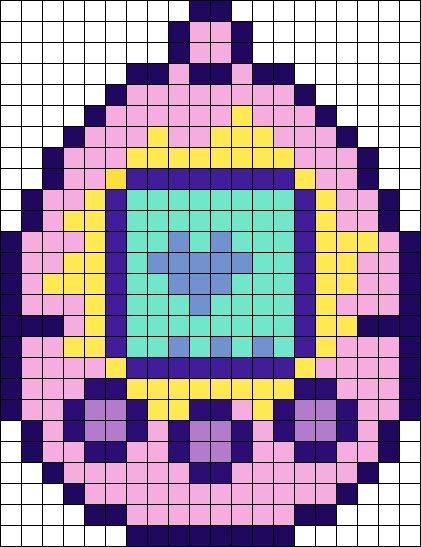 Tamagotchi Alpha Pattern, Kirby Fuse Beads, Perler Bead Pride Patterns, Perler Bead Grid Patterns, Jellyfish Perler Beads, How To Iron Perler Beads, Bead Mania Ideas, Perler Bead Patterns Grid, Pastel Perler Bead Patterns