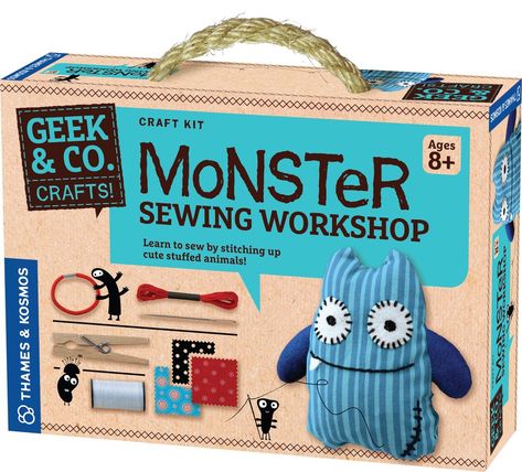 craft kits for kids Monster Sewing, Kids Packaging, Monster Crafts, Toy Packaging, Geek Crafts, Craft Packaging, Sewing Workshop, Holiday Toys, Craft Kits For Kids