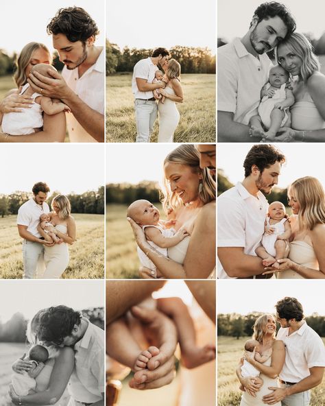 I just love capturing all the sweetest moments 🤍 #family #familysession #familyphotographer #familyphotos #northcarolinaphotographer #ncphotographer #couplesphotographer #northcarolinacouplesphotographer #familylove #goldenhour #goldenhourlight #unscriptedposingapp #love #familyphotoshoot #nc #northcarolina Family Photo Poses With Newborn, Newborn Family Of 3 Photos, Infant Family Pictures Posing Ideas, Fall Family Baby Photos, Fall Newborn Family Pictures, Family Photoshoot With Newborn Outdoor, First Family Photos With Baby, Family Of 3 Photo Ideas Baby, Infant Family Pictures