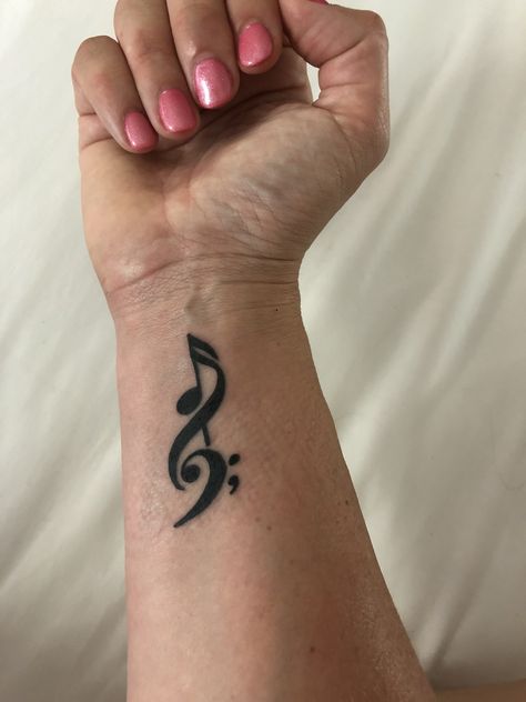 Music helps the story go on. #tattoo #semicolon #music Musical Semicolon, Music Semicolon Tattoo, Tiny Music Tattoo, Character Hobbies, Tattoo Semicolon, Small Music Tattoos, Music Symbol Tattoo, The Red Hot Chili Peppers, Music Tattoo Sleeves