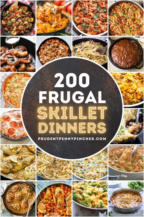 Try one of these cheap and easy one skillet meals that are perfect for busy weeknights. From healthy chicken skillet recipes to easy ground beef recipes, there are plenty of one pan dinners to choose from. Easy One Skillet Meals, Cheap Dinner Ideas, Cheap Meal Plans, Frugal Meal Planning, Frugal Cooking, Cheap Family Meals, Skillet Dinner Recipes, Easy Skillet Meals, Chicken Skillet