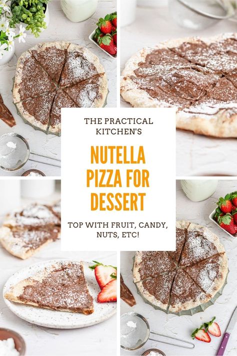 Nutella Pizza Recipe, Nutella Pizza, Ricotta Pizza, Pizza Oven Recipes, Nutella Desserts, Best Homemade Pizza, Homemade Nutella, Chocolate Hazelnut Spread, Nutella Recipes