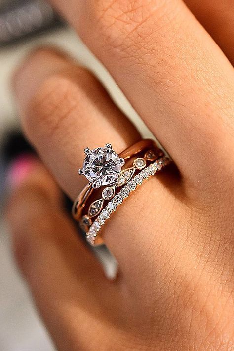 Great Bands And Wedding Rings For Women That Admire ❤ See more: http://www.weddingforward.com/wedding-rings-for-women/ #weddingforward #bride #bridal #wedding Round Solitaire Engagement Ring, Wedding Rings Round, Beautiful Wedding Rings, Round Engagement Rings, Wedding Rings Solitaire, Bridal Wedding Rings, Engagement Rings Round, Wedding Rings Unique, Womens Engagement Rings