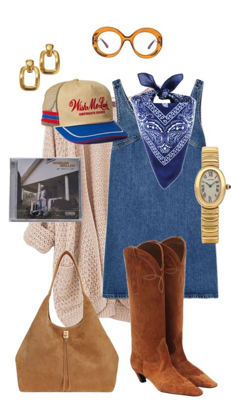 Country Chic Fall Outfits, Country Musical Festival Outfit, Peach Pit Concert Outfit, Ranch Style Outfit Women, Western Music Festival Outfit, Country Granola Outfit, Nfr Outfits 2024, Western Outfit Ideas For Women Casual, Music Festival Outfits 2024