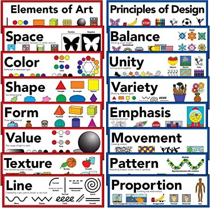 Art For Elementary Students, Art Principles Of Design, Elements And Principles Of Art, Elements Of Art Space, Art Principles, Elements Of Art Line, Classe D'art, Diy Fountain, Elements Design