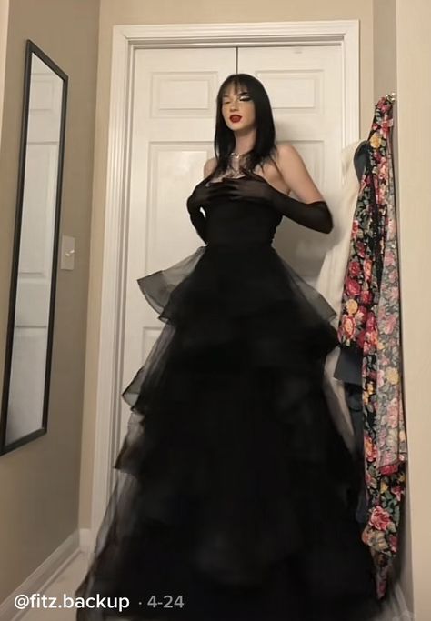 Black Layered Prom Dress, Black Fluffy Prom Dress, Black Prom Dress Poofy, Long Puffy Dresses Ball Gowns, Black Emo Prom Dress, Black Poofy Prom Dress, Puffy Dresses Long, Black Puffy Prom Dress, Black Ruffle Prom Dress