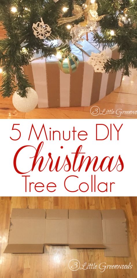 Want a classy tree collar? But don't want to spend a fortune? Make your DIY Christmas Tree Collar in less than 5 minutes with this simple tutorial! Tree Collar Diy, Diy Christmas Tree Collar, Christmas Tree Collars, Tree Collar Christmas, Collar Ideas, Diy Christmas Tree Skirt, Christmas Tree Collar, Christmas Tree Base, Christmas Collar