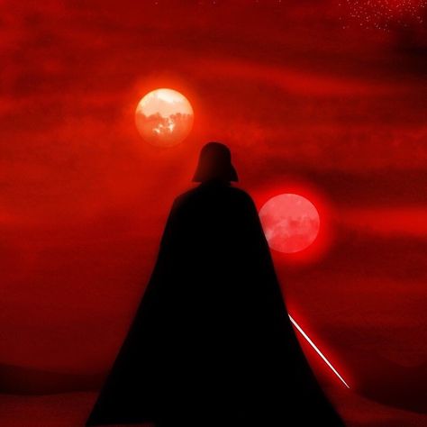 Sith Aesthetic, Darth Vader Wallpaper, Dark Lord Of The Sith, Two Moons, Star Wars Colors, Anakin Vader, Star Wars Background, Star Wars Sith, Dark Side Star Wars