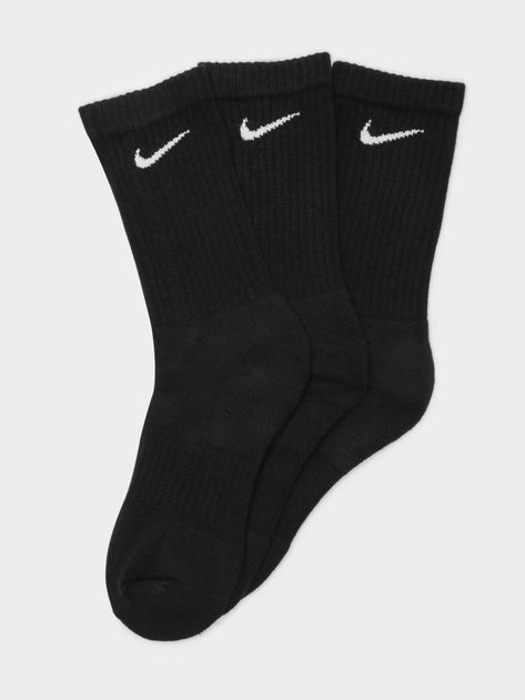 3 Pairs of Everyday Cushioned Training Crew Socks in Black - L Black Nike Socks Aesthetic, Nike Socks Aesthetic Outfit, Outfits With Nike Socks, Medias Aesthetic, Nike Socks Black, Nike Socks Women, Socks Over Leggings Outfit, Sneakers Women Outfit, Outfit Edits