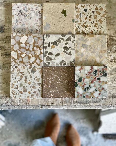 concrete collaborative on Instagram: "fall vibes 🍂🙌🏻 // loving these natural tones this terrazzo tuesday! #terrazzo #tuesday #terrazzotuesday #concrete #concretecollaborative #concretlove #love #tiles #terrazzotiles #design #interiordesign #fall #vibes" Terrazo Countertop, Concrete Collaborative Terrazzo, Terrazzo Interior Design, Postmodern Interior Design, Terrazzo Interior, Concrete Collaborative, Soap Design Ideas, Entry Tile, Concrete Terrazzo