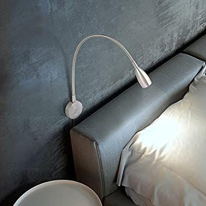 AmazonSmile: acegoo Bedside Reading Light, Minimalist LED Bed Reading Lamp Dimmable Touch Switch Headboard Wall Surface Mount Brushed Nickel: Home Improvement Reading Lamp Bedroom, Bed Reading Light, Bedroom Reading Lights, Wall Mounted Reading Lights, Unique Wall Lights, Led Bed, Headboard Lamp, Bedside Reading Light, Bedside Reading Lamps