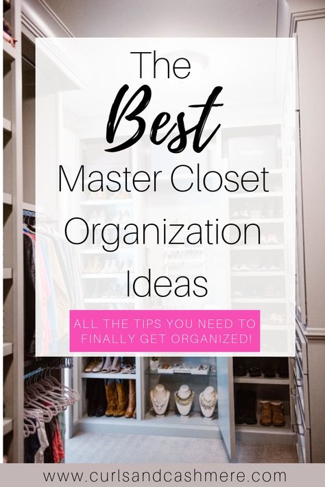 Master Closet Organization Ideas, Jewelry Storage Ideas, Organizing Walk In Closet, Easy Home Organization, Master Closet Design, Master Closet Organization, How To Organize Your Closet, Organize Your Closet, Closet Organization Ideas