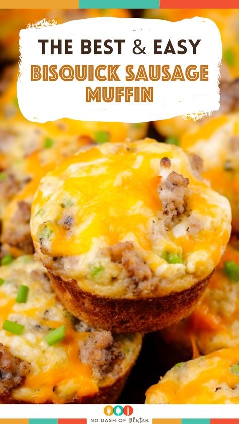 Bisquick Breakfast Muffins, Bisquick Sausage Muffins, Bisquick Quiche, Sausage Muffin, Bisquick Muffins, Bisquick Sausage, Sausage Breakfast Muffins, Sausage Egg Muffins, Sausage Appetizers