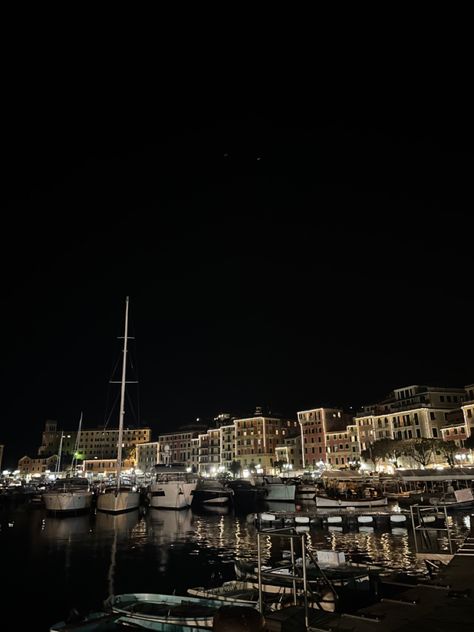 santa margherita ligure, liguria / italian coast in the summer at night / portofino / rapallo / neon lights aesthetic / port / boats / italy Summer At Night, Neon Lights Aesthetic, Aesthetic Port, Santa Margherita Ligure, Lights Aesthetic, Italian Coast, Santa Margherita, Italy Aesthetic, Neon Lights