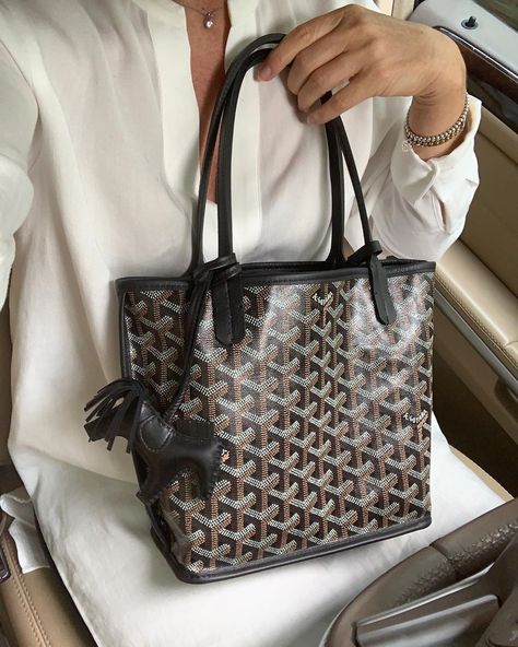 Goyard Prices 2019 Small Goyard Bag, Small Goyard Tote, Mini Anjou Goyard Outfit, Goyard Mini Anjou Outfit, Mini Goyard Tote, Goyard Mini Tote Outfit, Goyard Tote Aesthetic, Goyard Bag Aesthetic, Black Goyard Tote