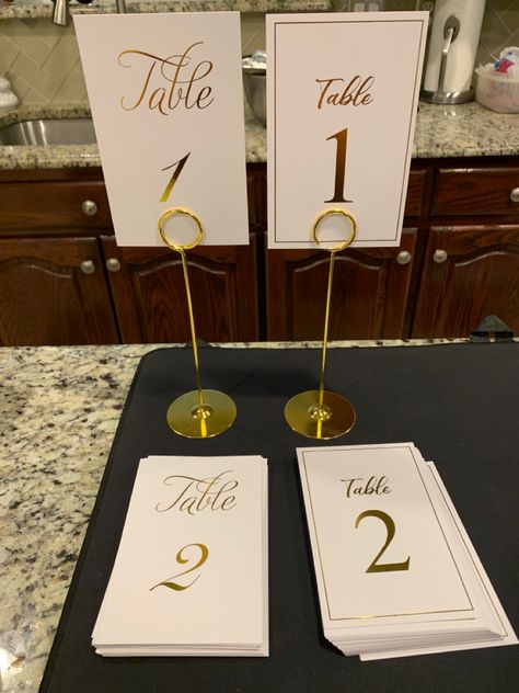 Table 1 Wedding Number, White And Gold Wedding Table Numbers, Table Number For Wedding, Wedding Reception Table Numbers, Table Seating Chart Ideas, Banquet Themes, Tall Table Numbers, Table Number Design, Wedding Table Number Ideas