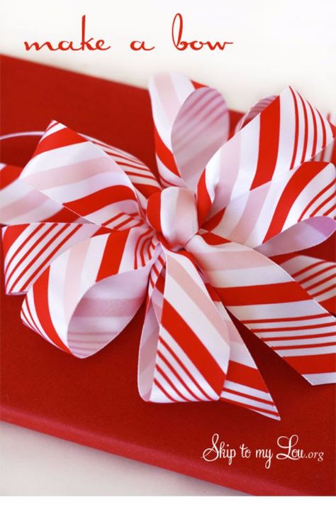 Creative Bows For Packages - Simple Ribbon Bow - Make DIY Bows for Christmas Presents and Holiday Gifts - Cute and Easy Ideas for Making Your Own Bows and Ribbons - Step by Step Tutorials and Instructions for Tying A Bow - Cheap and Crafty Gift Wrapping Ideas on A Budget http://diyjoy.com/diy-bows-gifts-packages Making Bows, Make A Bow, Christmas Wrap, Bow Ideas, Diy Bows, Creative Gift Wrapping, Bow Tutorial, Bow Making, Snacks Für Party