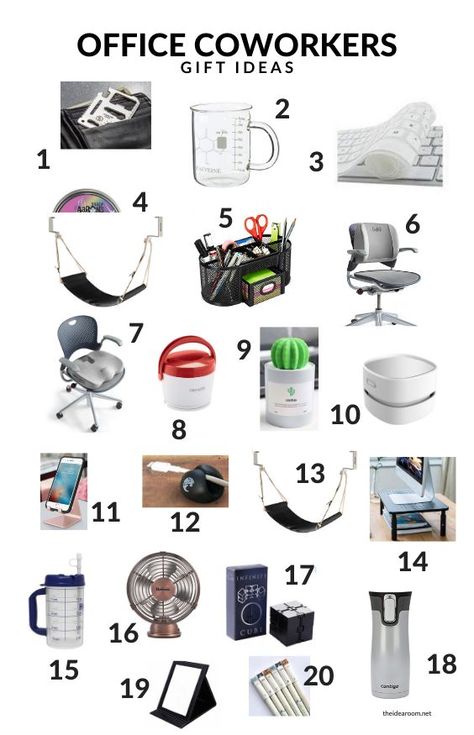 Sometimes you need to find the perfect gift ideas for your co-workers and friends at the office. So I rounded up the best office coworkers gift ideas that they will love to receive. You might even love it so much you will pick up one for yourself! #giftideas #christmas #christmasgifts #coworkergifts #holidays #bestgiftideas #favoritegiftideas Desk Gifts For Coworkers, Christmas Present Ideas For Coworkers, Gifts For Office Workers, Gifts For Office Colleagues, Male Coworker Christmas Gift Ideas, New Office Gift Ideas, Male Coworker Christmas Gifts, Co Worker Gift Ideas, Gifts For Work Friends