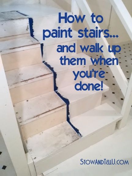 How to paint stairs and not get trapped either at the top of the stairs or at the bottom. 2 Step method, allows you to walk up stairs while the paint dries. Paint Stairs, Stairs Makeover Ideas, Basement Decoration, Stairs Renovation, Easy Home Improvement Projects, Stairs Makeover, Easy Home Improvement, Staircase Makeover, Stair Remodel