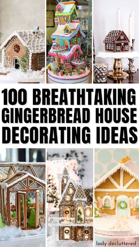 100 Breathtaking Gingerbread House Decorating Ideas Gingerbread House Fence Ideas, Dark Gingerbread House, Best Candy To Decorate Gingerbread Houses, Open Gingerbread House, Interesting Gingerbread Houses, Piped Gingerbread House, Amazing Gingerbread House Unbelievable, Decorations For Gingerbread House, Space Gingerbread House