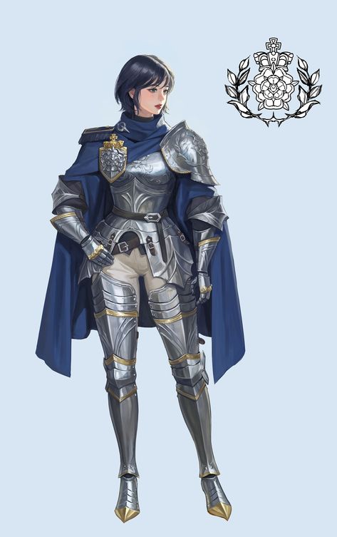 Suit Of Armor Reference, Female Plate Armor, Battle Armor Female, Knight Outfit Female, Feminine Armor, Paladin Outfit, Moon Armor, Princess Reference, Mage Armor