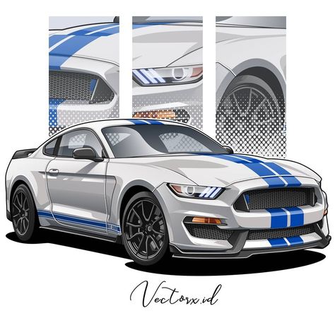 Mustang Illustration Art, Ford Gt Drawing, Mustang Gt Drawing, Mustang Car Drawing, Ford Mustang Drawing, Gt 350 Shelby, Mustang Illustration, Mustang Gt500 Shelby, Mustang Gtr