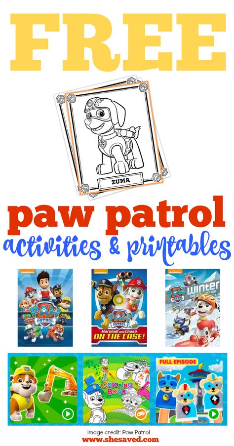 Print out these fun and FREE Paw Patrol Printables for little ones to enjoy. Any Paw Patrol fan will love working on these fun mazes, coloring sheets and more! A great way to incorporate their favorite Paw Patrol characters with their love for reading, learning and imagination! Paw Patrol Puzzle Printable, Paw Patrol Games For Toddlers, Paw Patrol Activities Free Printable, Paw Patrol Party Favors Diy, Paw Patrol Printables Free Templates, Paw Patrol Activities For Toddlers, Paw Patrol Crafts For Toddlers, Paw Patrol Crafts Preschool, Paw Patrol Worksheets