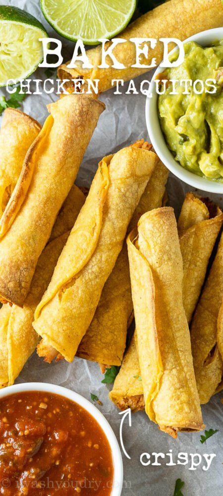 High Protein Chicken Taquitos, High Protein Taquitos, Iwashyoudry Recipes, Chicken Taquitos Recipe, Baked Chicken Taquitos, Baked Taquitos, 2023 Food, Piccata Recipe, Taquitos Recipe